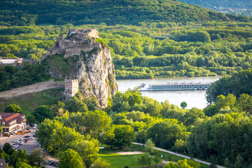 Ruins of castle Devin on Danube river, Bratislava, Slovakia - 204761758