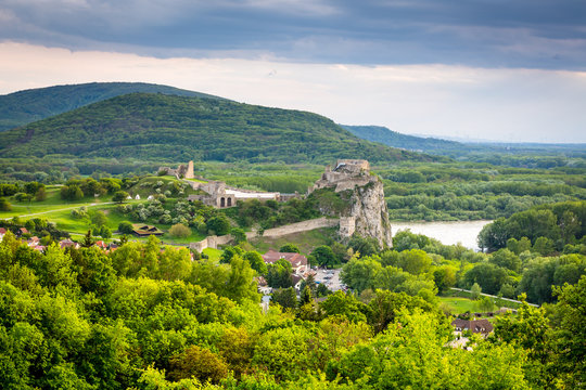 Ruins of castle Devin on Danube river, Bratislava, Slovakia
