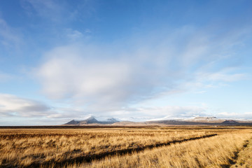 Fototapeta na wymiar Fantastic landscape of the south Iceland. Autumn.