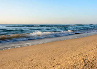 Amazing waves on the magnificent coast of the Black Sea