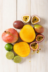 tropical fruit.