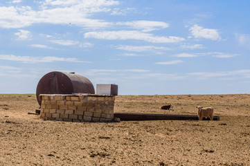 Old well in semi-desert