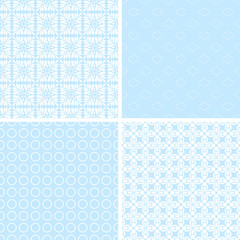 Retro different vector seamless patterns.