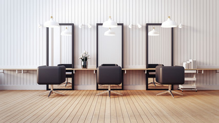 Modern salon interior / 3D render image - obrazy, fototapety, plakaty