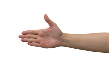 Hand symbol  isolated on white background