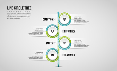 Line Circle Tree Infographic
