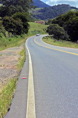 Fototapeta na wymiar Highway in perspective with car