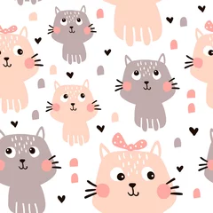Wallpaper murals Cats cat pattern