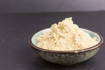 powdered maca root in a bowl