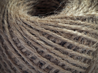 the texture of the twine strands in a tangle