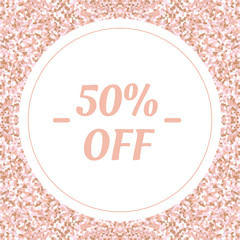 Social media banner template for your blog or business.  Cute pastel rose pink design