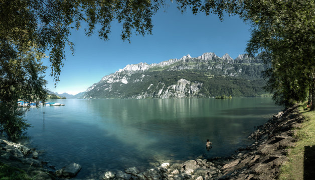 Walensee from Mols in Summer