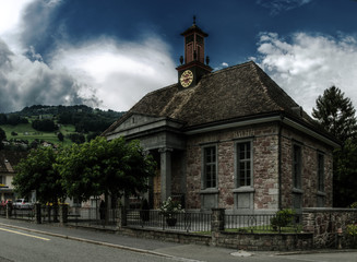 Old town hall, Swiss village of Flums