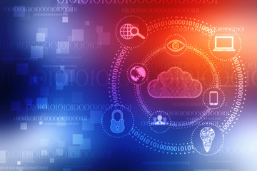 2d rendering Cloud computing, Cloud Computing Concept background