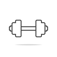 Dumbbell line icon vector