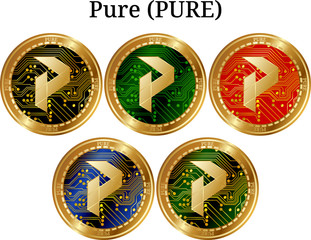 Set of physical golden coin Pure (PURE)