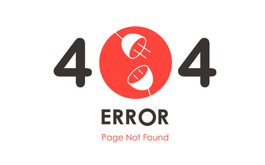 404  error page not found vector plug graphic background