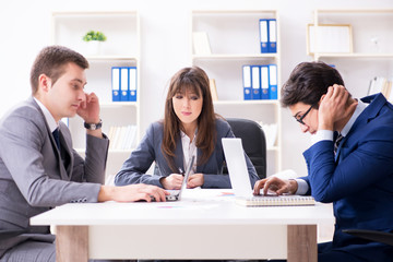 Business meeting with employees in the office