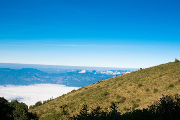 Mountains, sky, and mist are the perfect combination of nature.