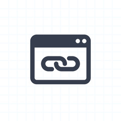 Link In Window - Cutout Icons . A professional, pixel-perfect icon .