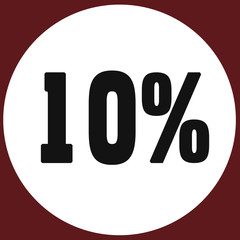 10% Percent Discount, Sale Up, Special Offer, Discount Tag.