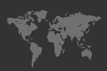 Graphic Dotted world map design. Vector illustration