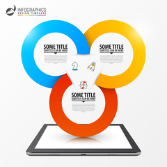 Infographic design template. Business concept with 3 steps