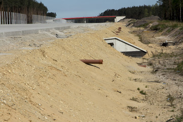 Fototapeta na wymiar construction of the A1 motorway in Poland
