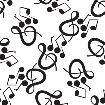 A wonderful musical pattern on a white background