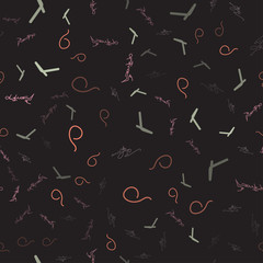 Cotton fabric Abstract seamless pattern with elements of calligraphy.