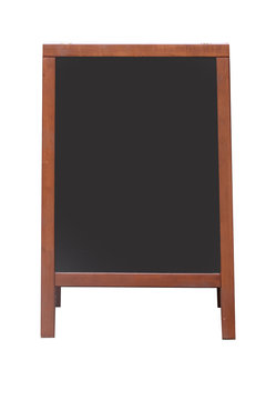 isolated Blank cafe menu blackboard with copyspace on white background