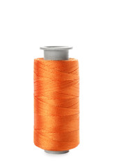 Color sewing thread on white background