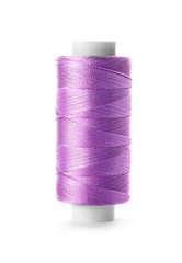 Color sewing thread on white background