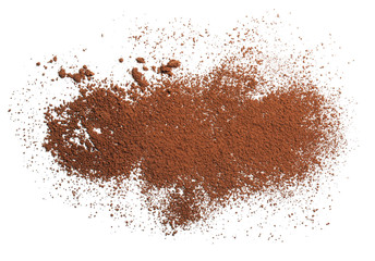 Fototapeta na wymiar Cocoa powder on white background