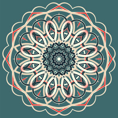 Arabic Colorful Mandala. Ethnic tribal ornaments
