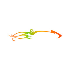 Obraz na płótnie Canvas Vector squid silhouette logo. Calamary gradient logotype