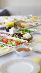 Breakfast olive cheese and sweet things