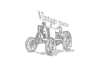 Illustration of tractor