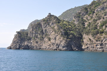 Fototapeta na wymiar Kloster San Fruttuoso an der ligurischen Riviera bei Portofino und Camogli