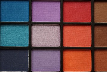 Colorful eyeshadow palette. Many options to make up yourself