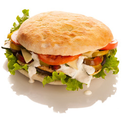 Deliceus hamburger isolated over white background