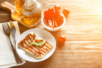 Halloumi grilled cheese