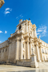 Fototapeta na wymiar Cathedral of Siracusa in Sicily, Italy