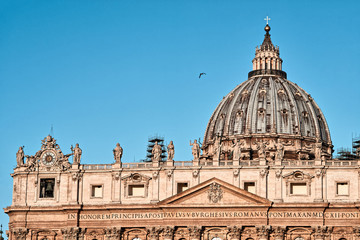 Rome, St. Peter's Basilica in Vatican, dome detail