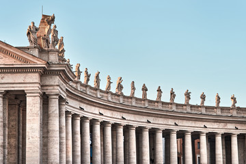 Rome, St. Peter's Basilica in the Vatican, statues detail