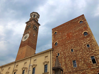Fototapeta premium Torre dei Lamberti, Verona, Italy