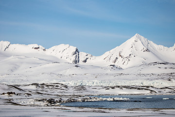 Lodowcowy krajobraz u progu wiosny © blackspeed