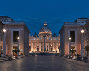 Rome, Saint Peter's Square at night