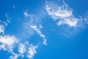 Fototapeta na wymiar white fluffy clouds in the blue sky background