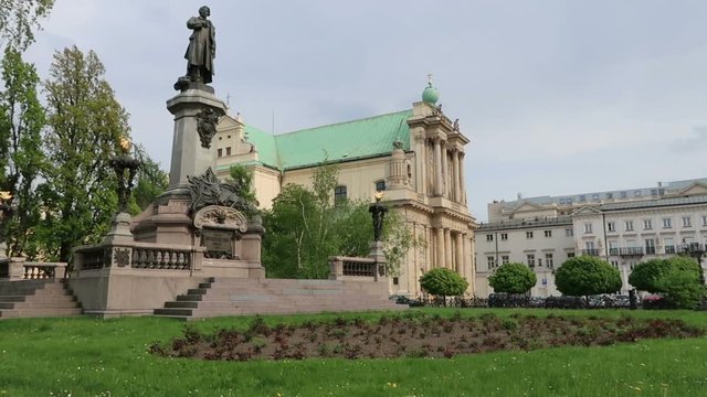 Warsaw, Poland, The monument of Adam Mickiewicz